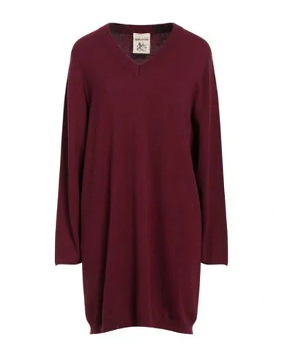 Semicouture Woman Mini Dress Garnet Size L Cashmere, Polyamide In Red