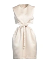 Semicouture Woman Mini Dress Ivory Size 8 Polyester In White