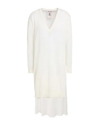 Semicouture Woman Mini Dress Ivory Size M Virgin Wool, Acetate, Viscose