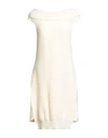 Semicouture Woman Mini Dress Ivory Size M Wool, Polyamide