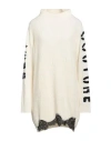 Semicouture Woman Mini Dress Ivory Size M Wool, Polyamide In Neutral