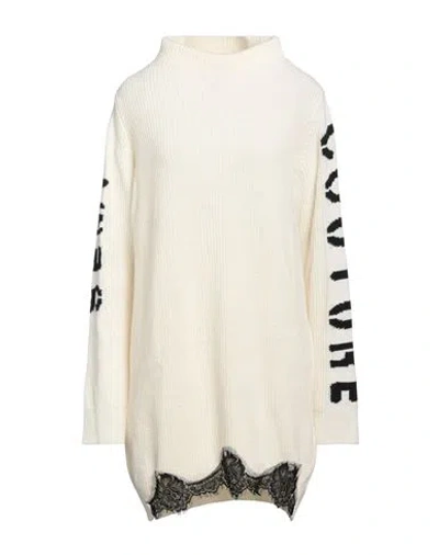 Semicouture Woman Mini Dress Ivory Size M Wool, Polyamide In Neutral