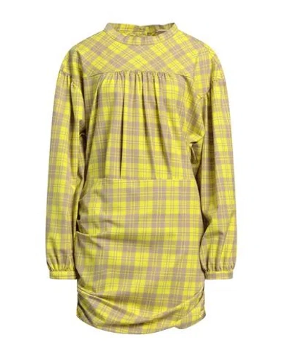 Semicouture Woman Mini Dress Lime Green Size 6 Cotton, Elastane