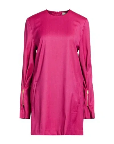 Semicouture Woman Mini Dress Magenta Size 6 Virgin Wool, Polyester, Viscose, Elastane In Purple