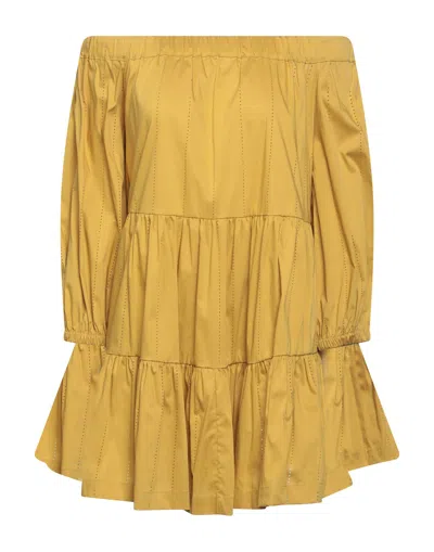 Semicouture Short Dresses In Yellow