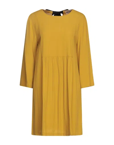 Semicouture Short Dresses In Yellow