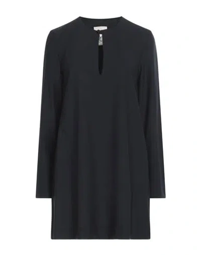 Semicouture Woman Mini Dress Midnight Blue Size 4 Polyester, Virgin Wool, Elastane