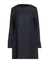 Semicouture Woman Mini Dress Midnight Blue Size 6 Virgin Wool, Polyester, Viscose, Elastane In Blue