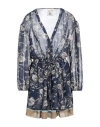 Semicouture Woman Mini Dress Navy Size 6 Polyester In Navy Blue