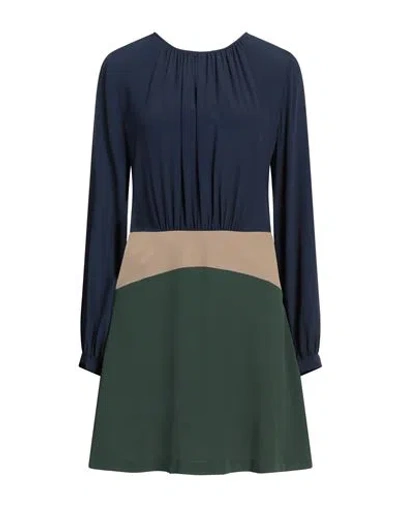 Semicouture Woman Mini Dress Navy Size 8 Acetate, Silk