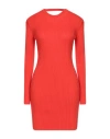 Semicouture Woman Mini Dress Orange Size M Viscose, Polyester In Orange