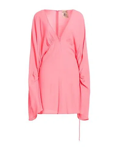 Semicouture Woman Mini Dress Pink Size 6 Acetate, Silk