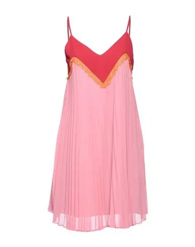 Semicouture Woman Mini Dress Pink Size 6 Polyester, Polyamide, Viscose