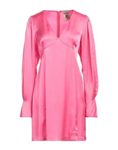Semicouture Woman Mini Dress Pink Size 8 Acetate, Silk