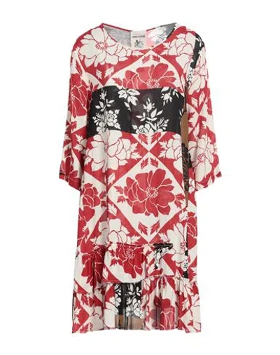 Semicouture Woman Short Dress Red Size 8 Viscose