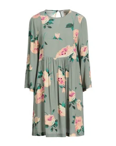 Semicouture Woman Short Dress Sage Green Size 8 Viscose
