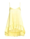 Semicouture Woman Top Yellow Size 4 Acetate, Silk