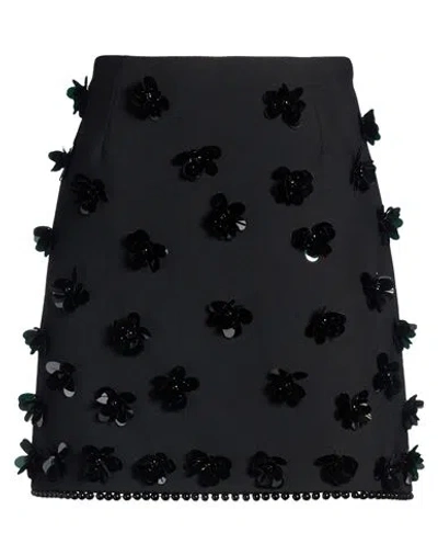 Semicouture Woman Mini Skirt Black Size 2 Polyester, Virgin Wool, Elastane