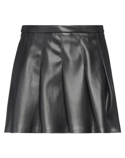 Semicouture Woman Mini Skirt Black Size 6 Polyurethane, Polyester