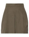 Semicouture Woman Mini Skirt Military Green Size 8 Polyamide, Polyester In Green