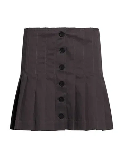 Semicouture Woman Mini Skirt (-) Size 8 Cotton, Elastane In Brown