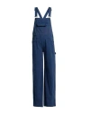 Semicouture Woman Overalls Navy Size 6 Cotton, Elastane In Navy