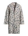Semicouture Woman Overcoat Beige Size L Polyester In Beige