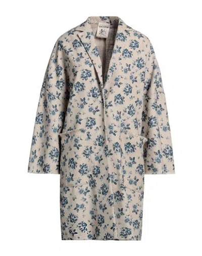 Semicouture Woman Overcoat Beige Size L Polyester