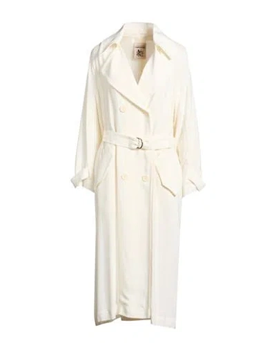 Semicouture Woman Overcoat & Trench Coat Ivory Size 6 Viscose In Neutral