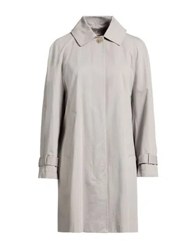 Semicouture Woman Overcoat & Trench Coat Light Grey Size 6 Cotton In Gray