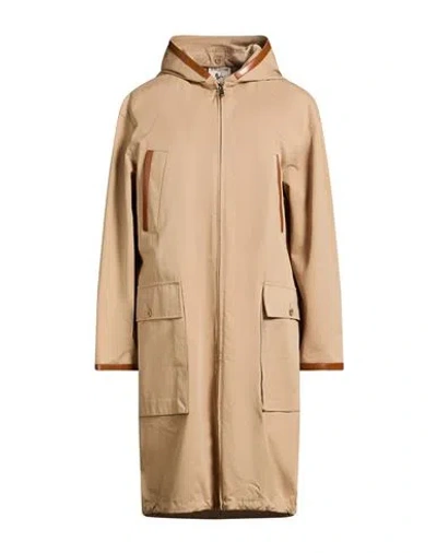 Semicouture Woman Overcoat & Trench Coat Sand Size 6 Cotton In Nude