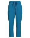 Semicouture Woman Pants Azure Size 6 Polyester, Virgin Wool, Elastane In Blue