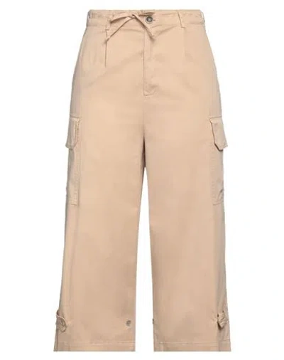 Semicouture Woman Pants Beige Size 4 Cotton, Elastane