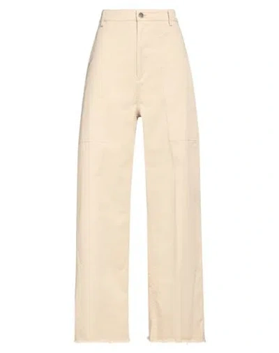 Semicouture Woman Pants Beige Size 2 Cotton, Elastane
