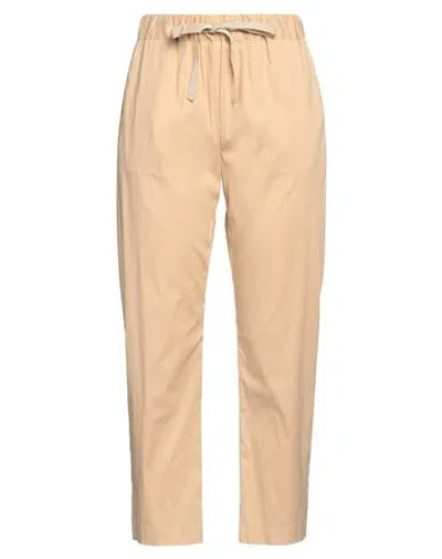 Semicouture Woman Pants Beige Size 4 Cotton, Polyamide, Elastane