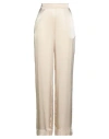 Semicouture Woman Pants Beige Size 6 Acetate, Silk In White