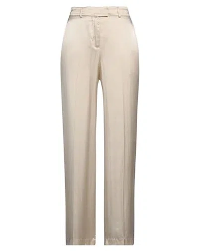 Semicouture Woman Pants Beige Size 6 Acetate, Silk