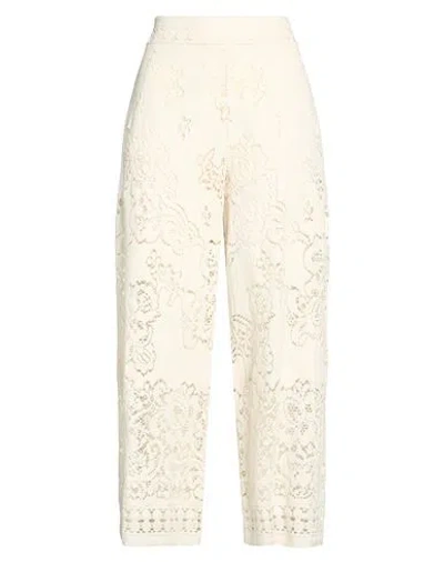 Semicouture Woman Pants Beige Size 6 Cotton, Polyamide