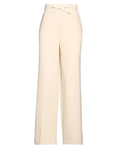 Semicouture Woman Pants Beige Size 8 Polyester, Virgin Wool, Elastane In Neutral