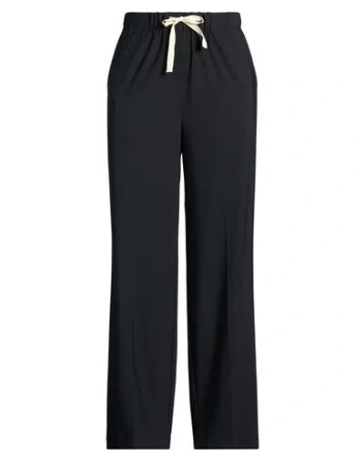 Semicouture Woman Pants Black Size 10 Polyester, Virgin Wool, Elastane, Cotton