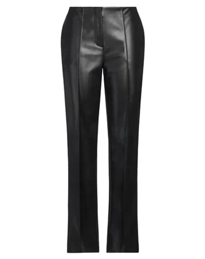 Semicouture Woman Pants Black Size 10 Polyurethane, Polyester