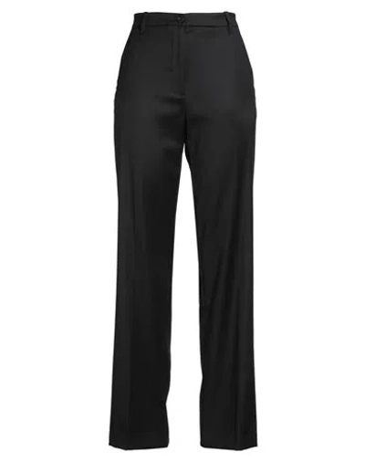 Semicouture Woman Pants Black Size 10 Virgin Wool, Polyester, Viscose, Elastane