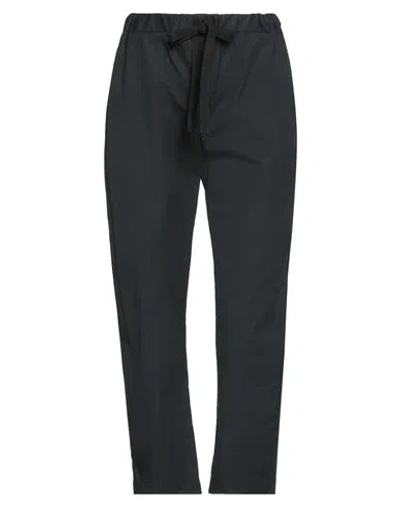 SEMICOUTURE SEMICOUTURE WOMAN PANTS BLACK SIZE 2 COTTON, ELASTANE