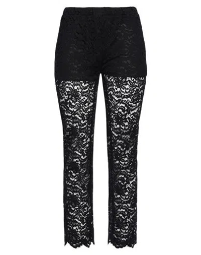 Semicouture Woman Pants Black Size 10 Cotton, Polyamide
