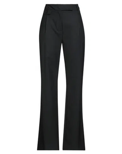 Semicouture Woman Pants Black Size 2 Polyester, Virgin Wool, Elastane