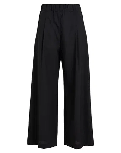 Semicouture Woman Pants Black Size 4 Polyester, Virgin Wool, Elastane In Black