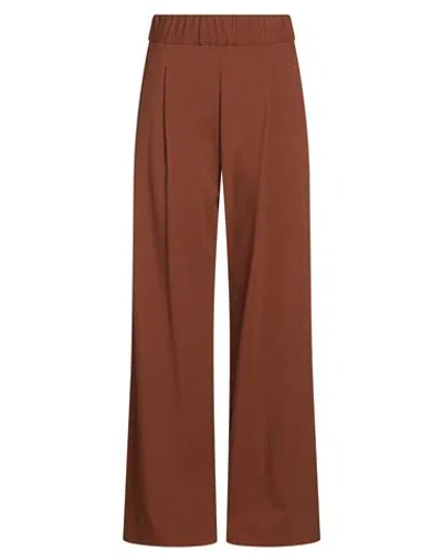 Semicouture Woman Pants Black Size 4 Viscose, Polyamide, Elastane In Brown