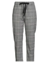 Semicouture Woman Pants Black Size 6 Polyester, Virgin Wool, Elastane In Gray