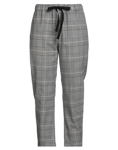 Semicouture Woman Pants Black Size 6 Polyester, Virgin Wool, Elastane In Gray