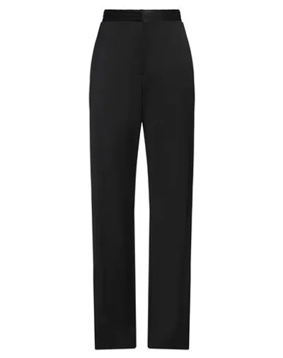 Semicouture Woman Pants Black Size 6 Polyester, Virgin Wool, Elastane